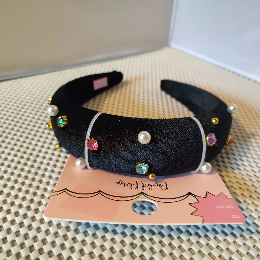 Packed Party Black Velvet Headband NWT